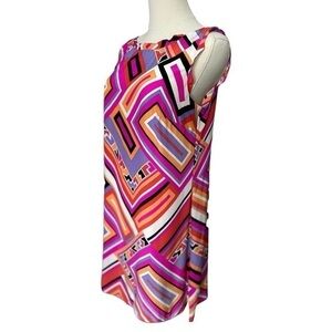 Alice & Trixie ✘ Vintage 60s Cutout Silk Retro Color Block Mod Shift Dress, S